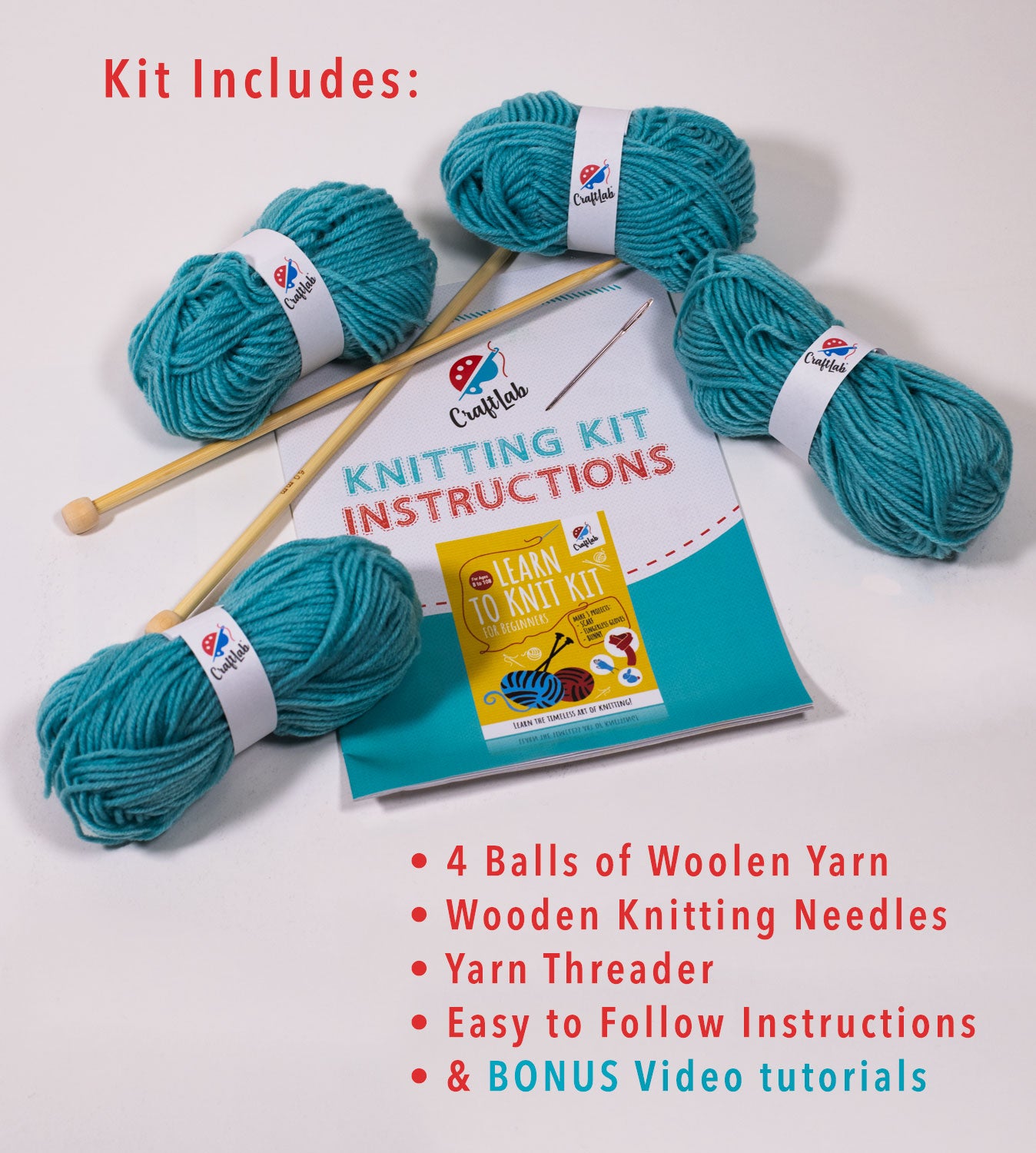 Craftlab Knitting Kit For Beginners Kids And Adults CraftLab Arts craftlab-knitting-kit-for-beginners-kids-and-adults-craftlab-arts